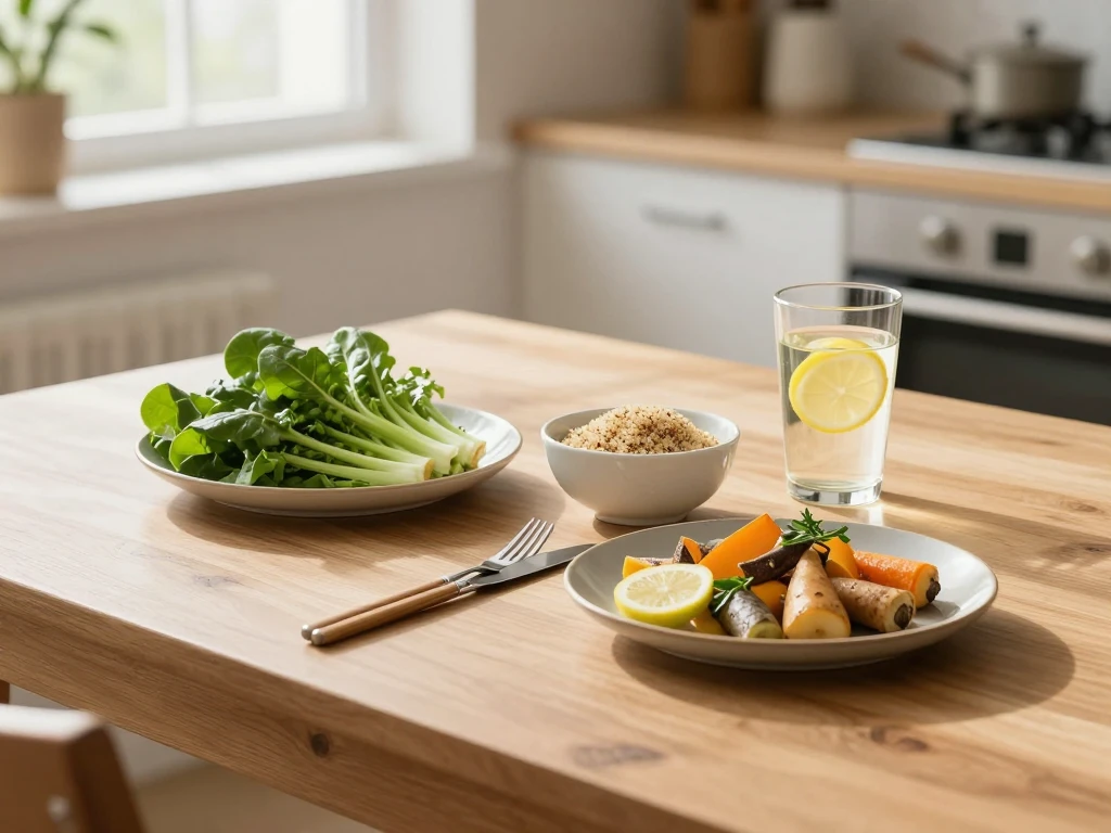 Abstract calm dining atmosphere