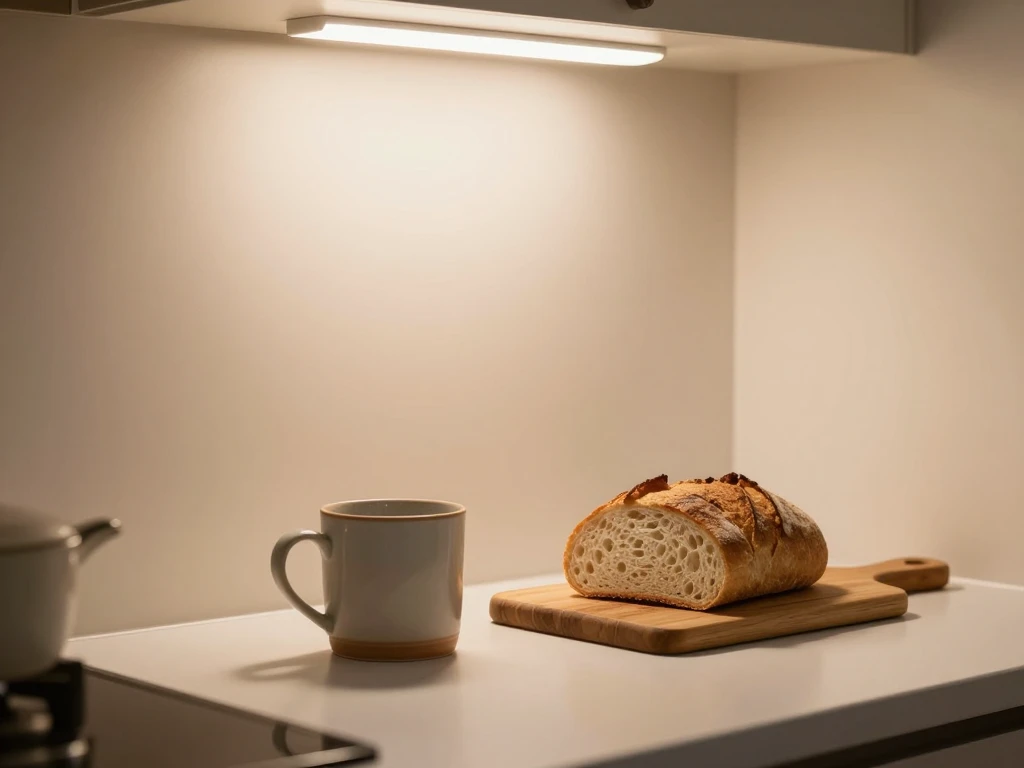 Soft kitchen light abstract